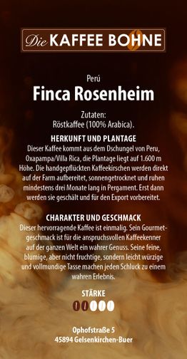 Peru Kaffee - Finca Rosenheim